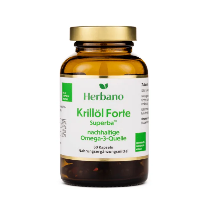 Herbano Krillöl Forte 60Kps. - Bild: Herbano