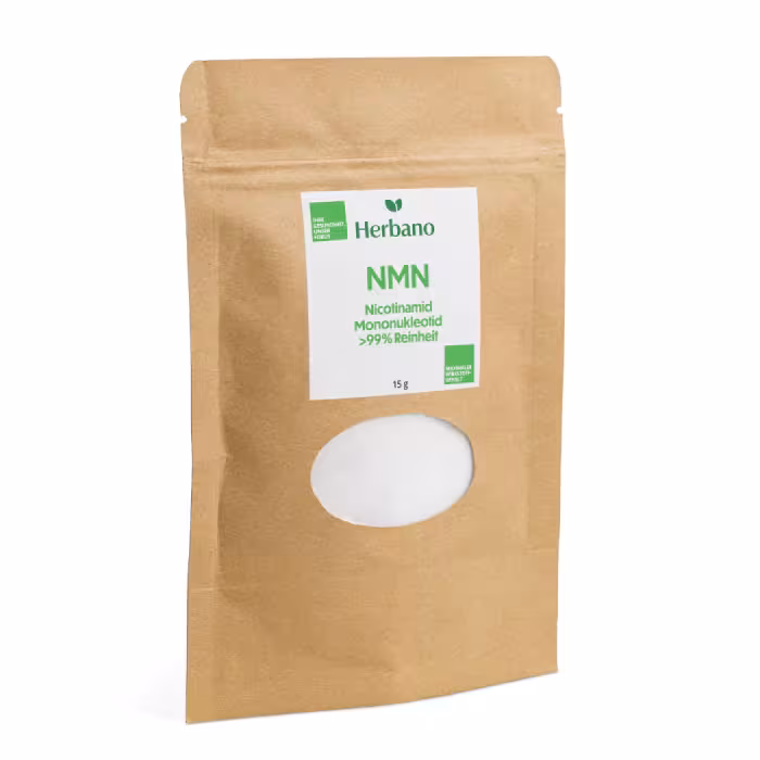 Herbano NMN Pulver 15g (MHD 09/26) - Bild: Herbano