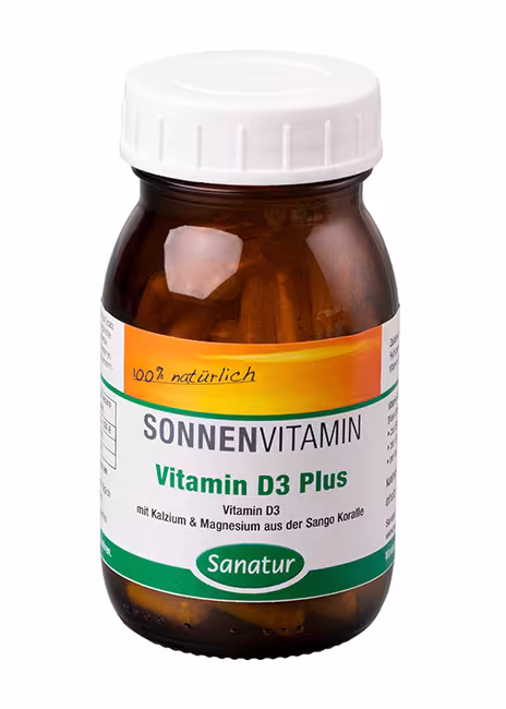 Sanatur Vitamin D3 Plus 90Kps. PZN 12894310 - Bild: Sanatur