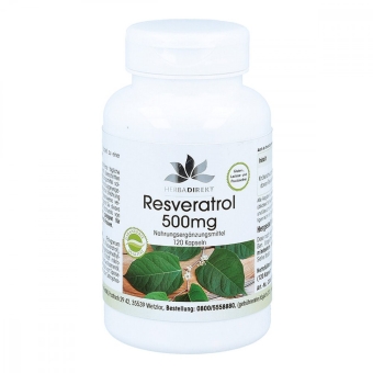 HerbaDirekt Resveratrol 500mg 120Kps.