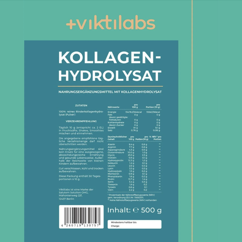 viktilabs Kollagen Hydrolysat 500g